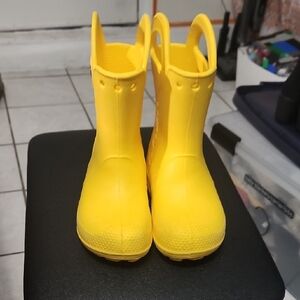 CROCS Kids Yellow Boots
